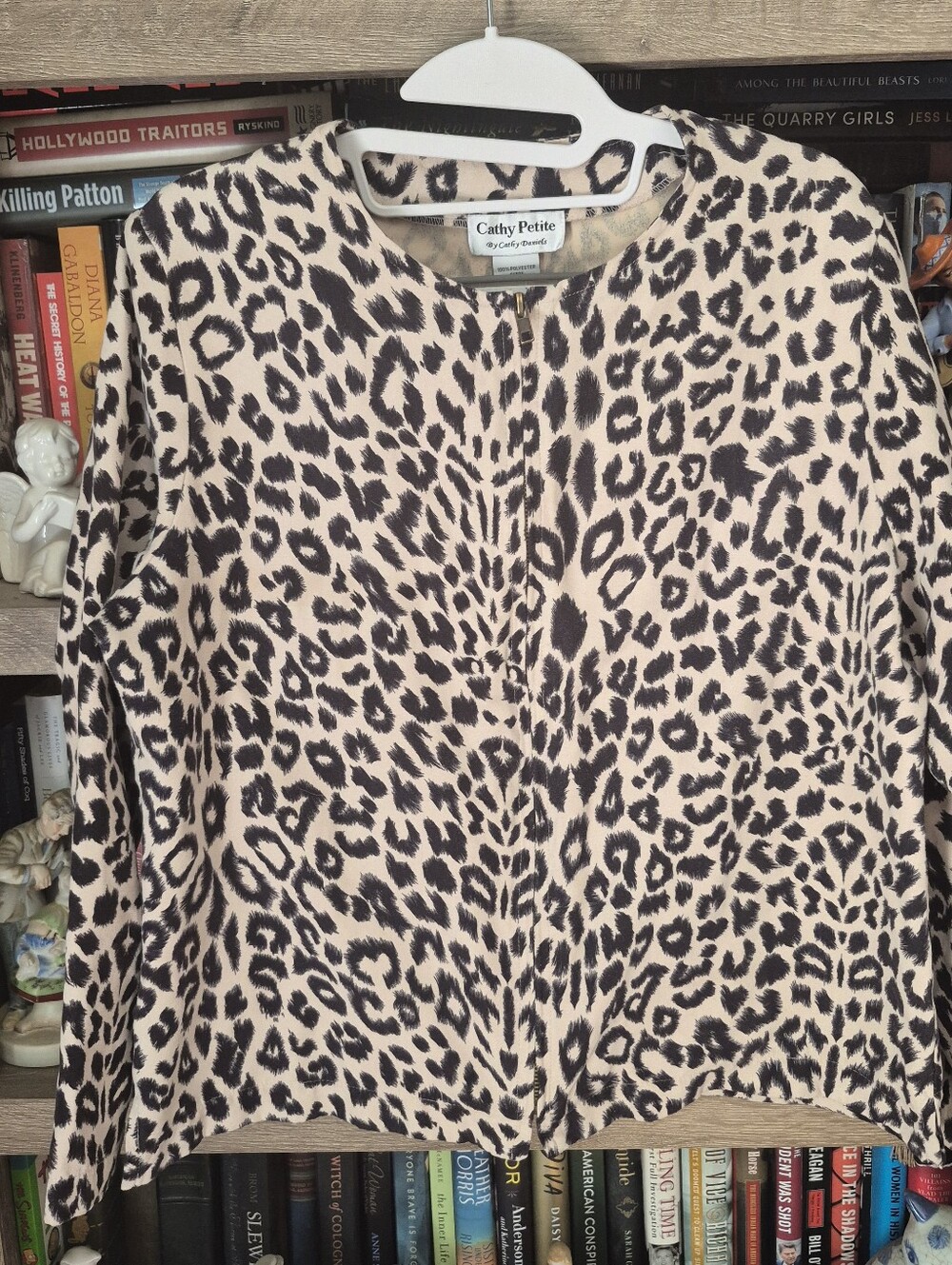 Vintage Cathy Daniels Beige and Black Leopard Print Jacket